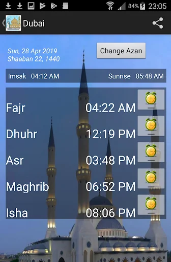 UAE Prayer Timings
