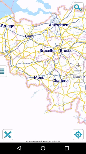 Map of Belgium offline