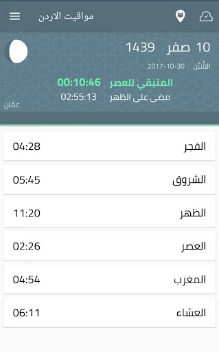 مواقيت الاردن