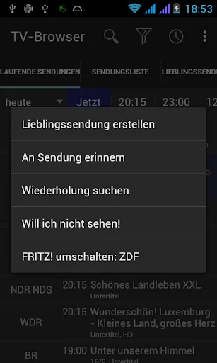 TV-Browser Switch FRITZ! DVB-C