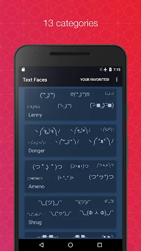 Text Faces Lenny Donger Shrug 