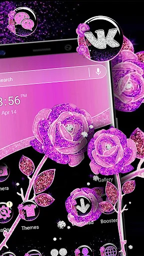 Purple Rose Launcher Theme