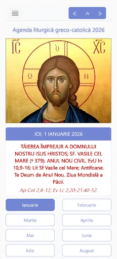 Agenda Greco-Catolică 2026
