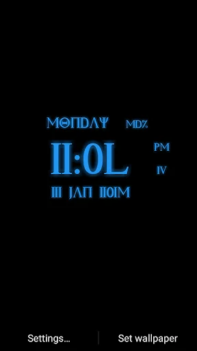 Roman Digital Clock Lwp