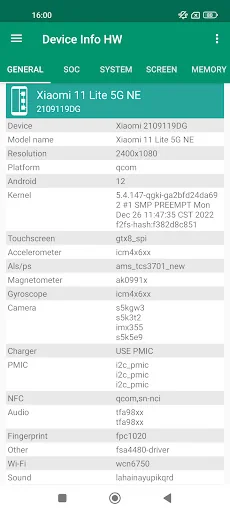 Device Info HW