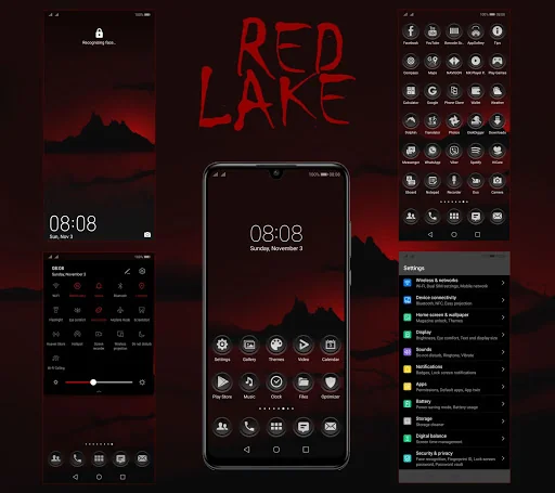 [EMUI 9.1]Red Lake Theme