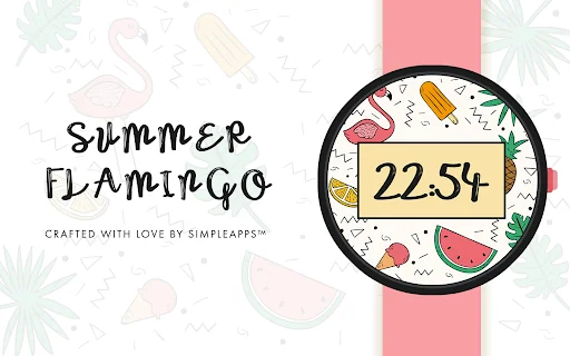 Summer Flamingo Watch Face