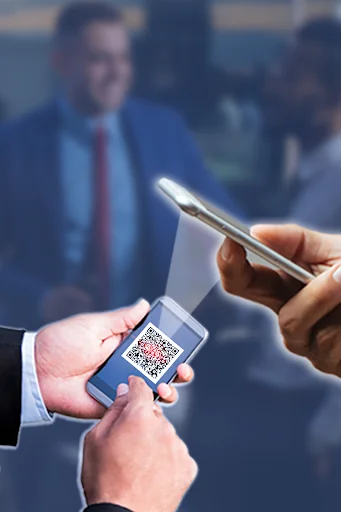 vCard:QR code scanner for QR c