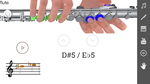3D Flute Fingering Chart