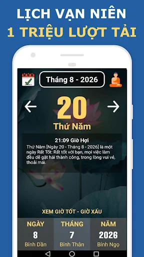 Lịch vạn niên Xem ngày tốt xấu