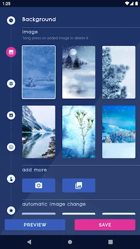 Winter Snow Clock Wallpaper