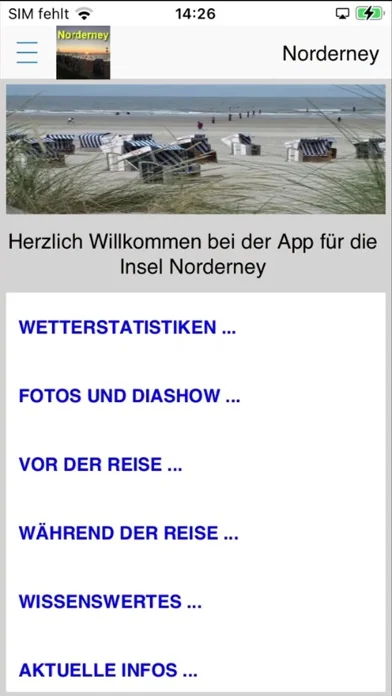 Norderney App für den Urlaub