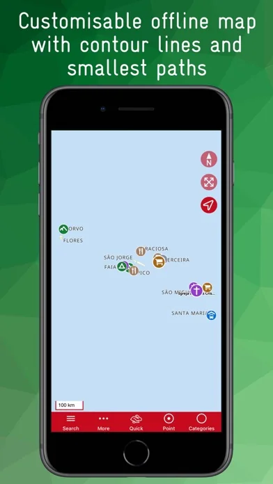 Azoren Offline Karte