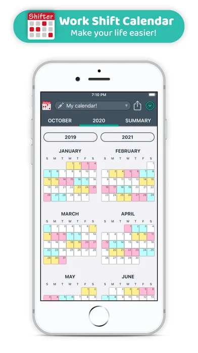 Arbeitsschicht Kalender