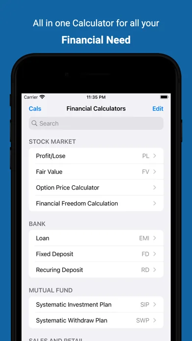 Financial Calculator Loan, SIP