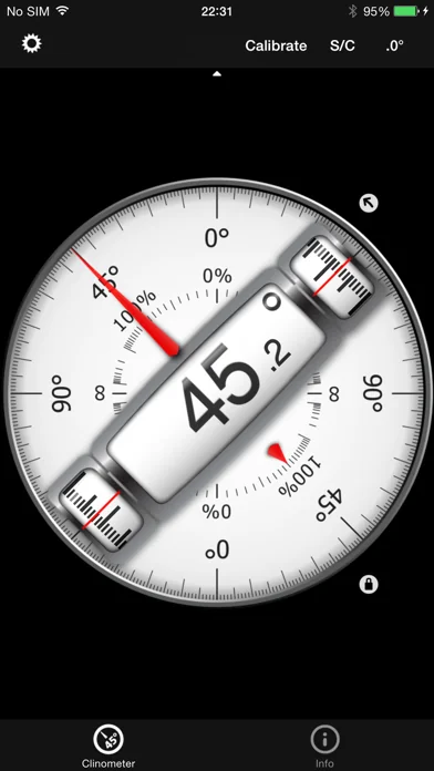 Wasserwaage und Clinometer