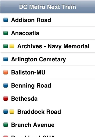 DC Metro Next Train