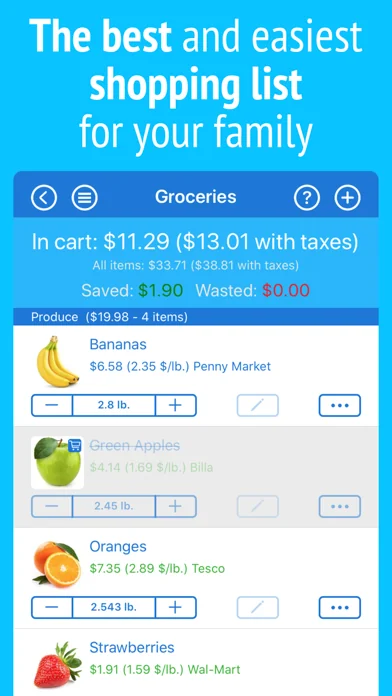 IntelliList - Shopping List