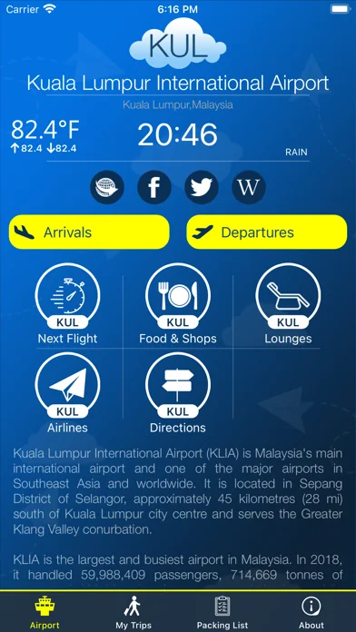 Kuala Lumpur KUL Airport Info