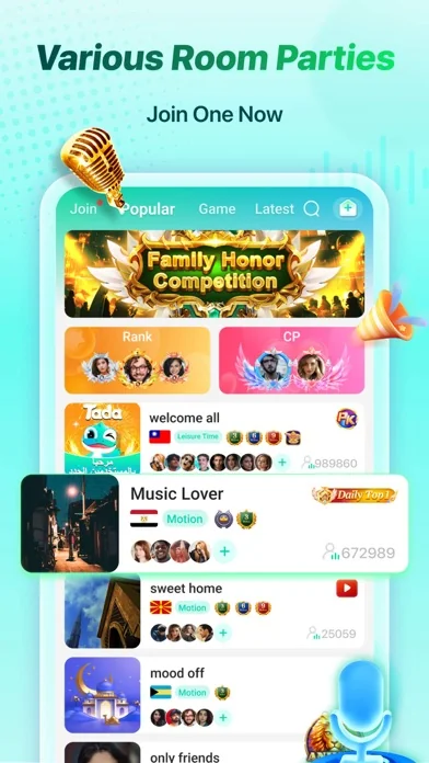 Tada - Group Voice Chat Rooms
