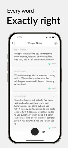 Whisper Notes - Speech to Text