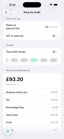 Margin/Cost Calculator