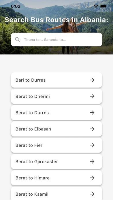 Albania Bus Timetable