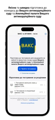 ВАКС тести