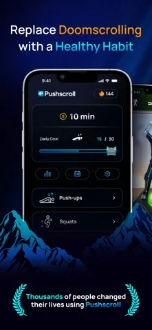 Pushscroll Screen Time Control
