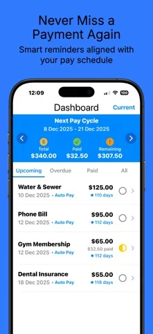Bill Focus: Pay Cycle Planner