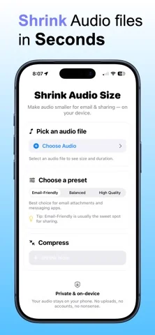 Shrink Audio Size
